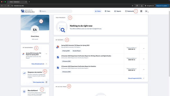Blue hompage